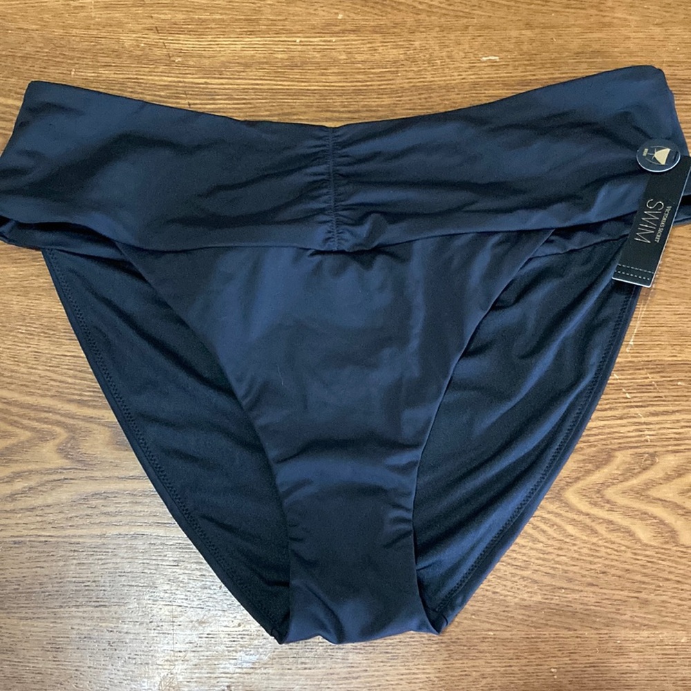 Victoria’s Secret Black High Rise Ruched Bikini Bottom (size XL) NWT